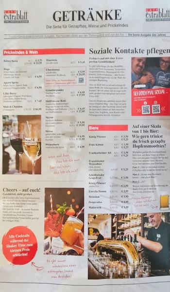 menu 1 of Café Extrablatt Wuppertal