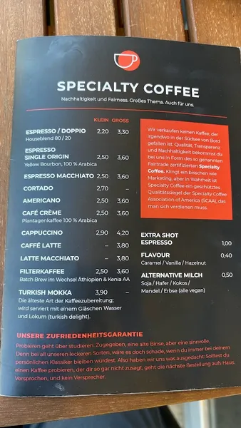 menu 2 of KYTO Coffee Wuppertal