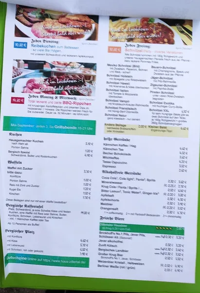 menu 1 of Café-Restaurant Haus-Zillertal