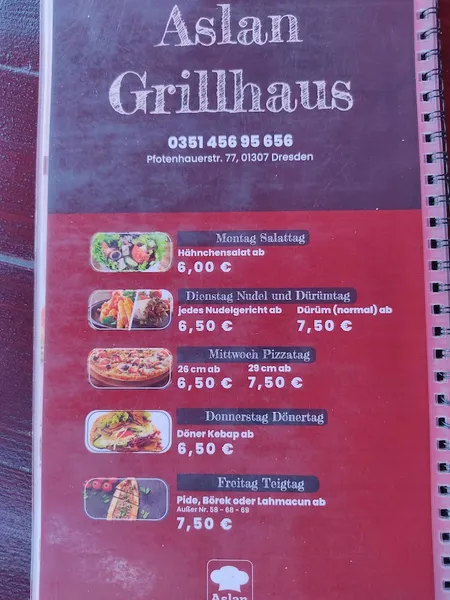 menu 2 of Aslan Kebap Haus