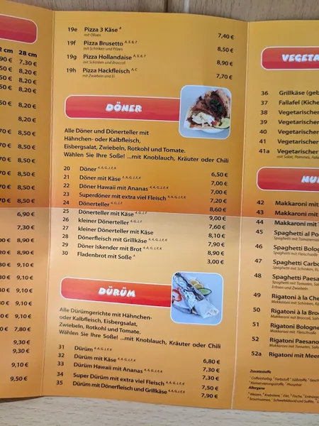 menu 2 of Med Dürüm