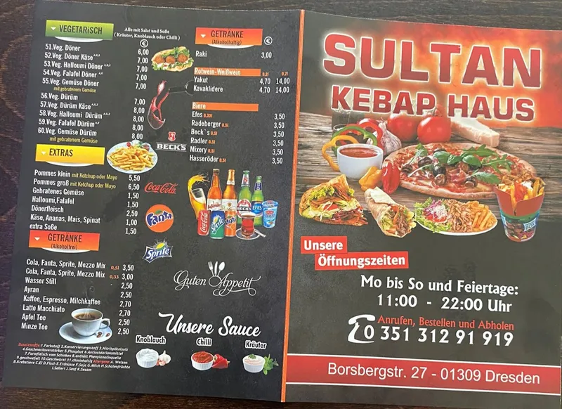 menu 1 of Sultan Kebap Haus
