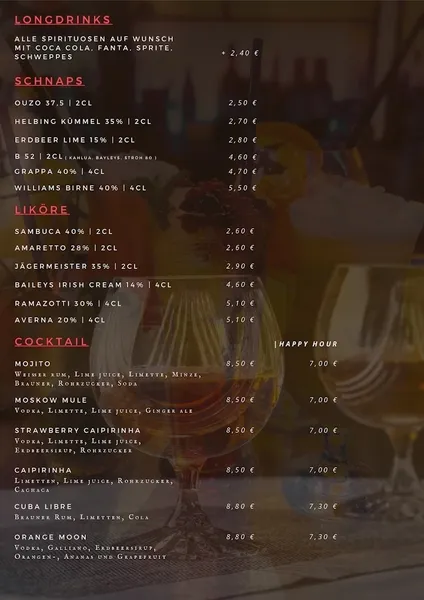 menu 2 of Zum Hufschlag Bistro Restaurant