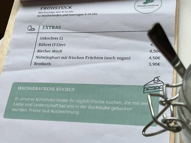 menu 2 of Café Pfefferminza