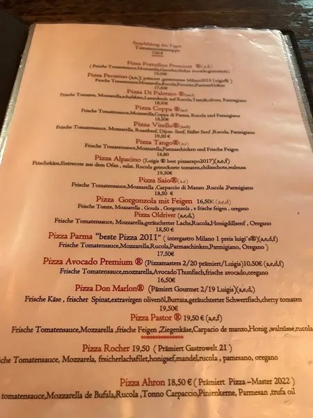 menu 2 of Luigi's