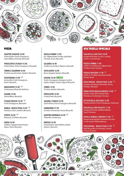menu 0 of Via Toselli Restaurant