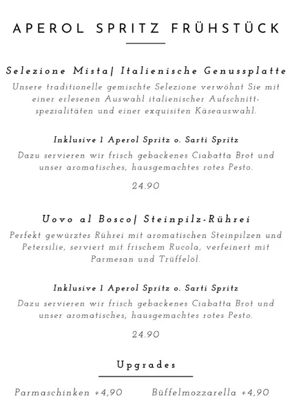 menu 2 of Via Toselli Restaurant