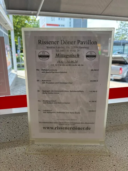 menu 2 of Rissener Döner Pavillon