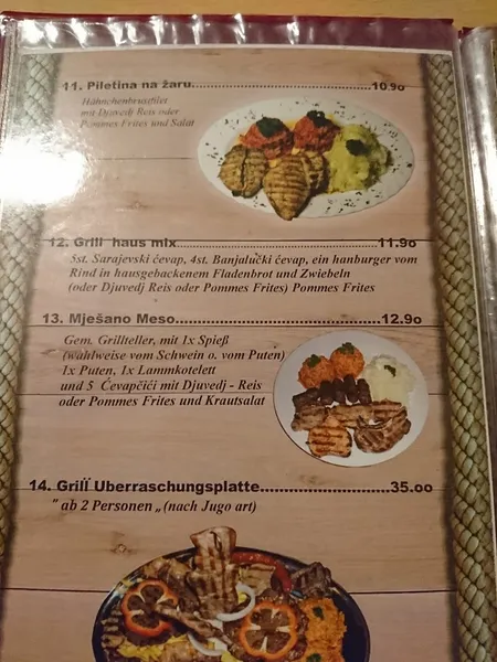 menu 1 of Restaurant Balkan