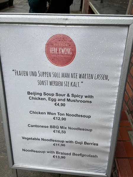 menu 0 of Restaurant Herr Kwong