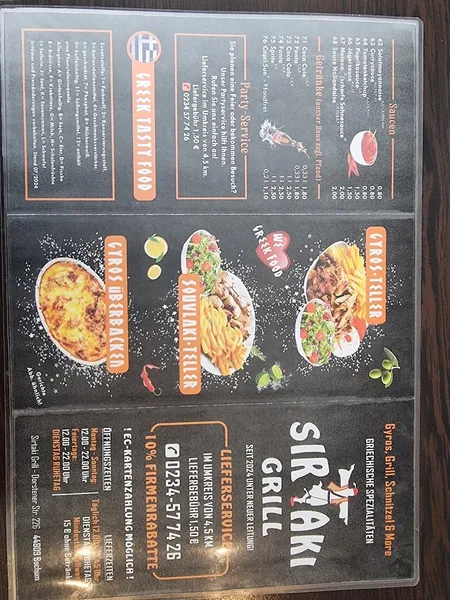 menu 1 of SYRTAKI Grill