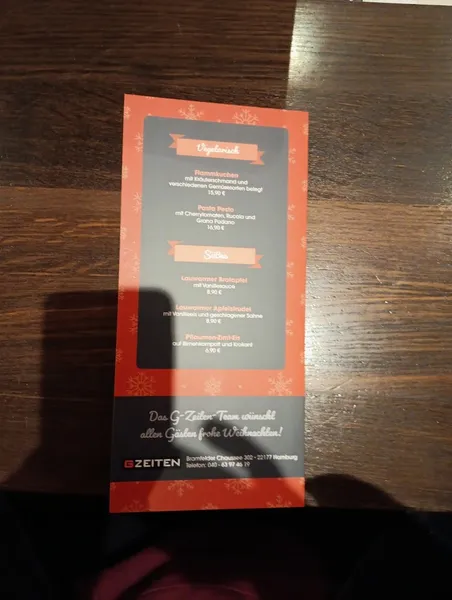 menu 0 of GZEITEN