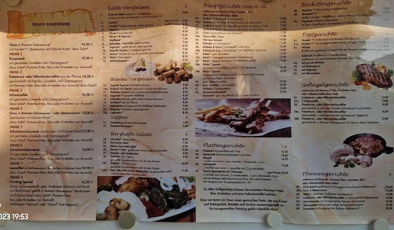 menu 2 of Taverna Samos