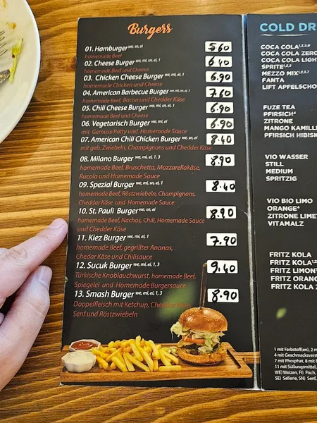menu 0 of St.pauli Burger Noodlehouse