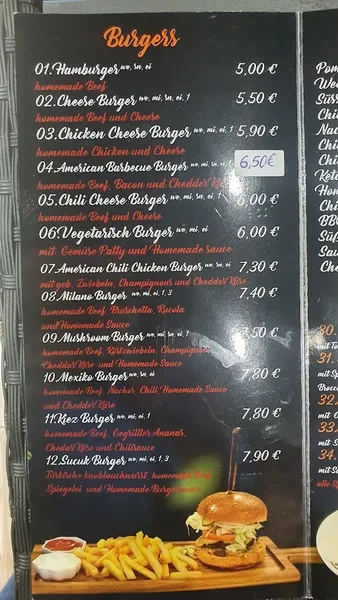 menu 1 of St.pauli Burger Noodlehouse