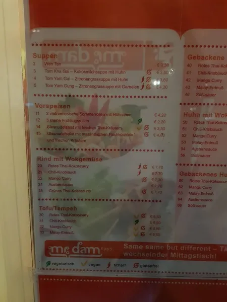 menu 2 of Mr. Dam - Streetfood in St.Pauli