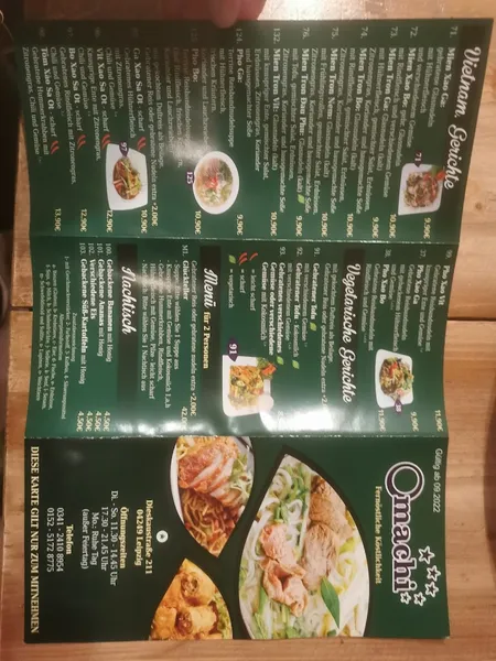 menu 0 of Omachi Fernöstliche Küche