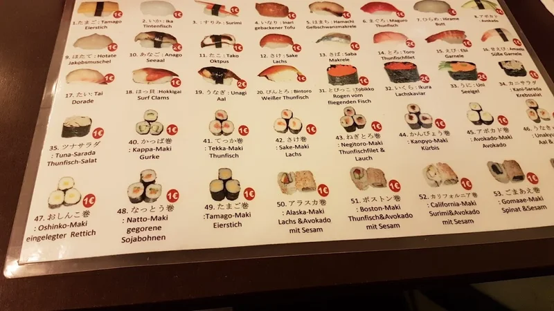 menu 0 of Japan Sushi Gourmet