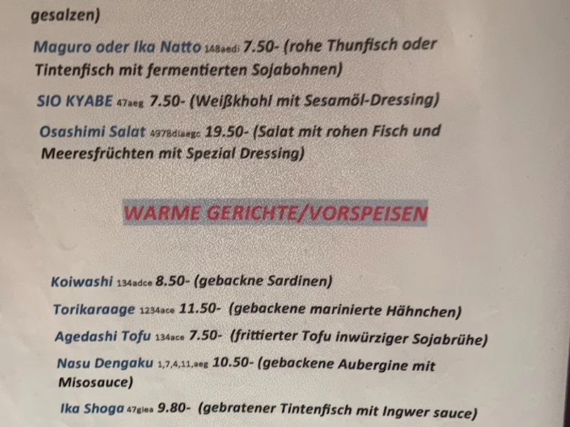 menu 2 of Mitani Restaurant