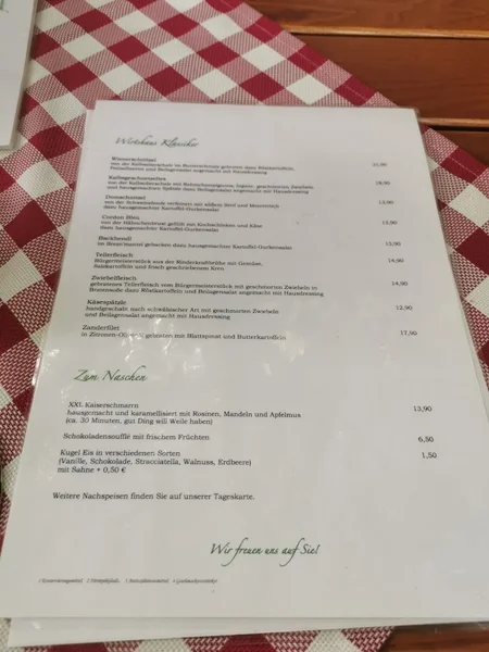 menu 1 of Gasthaus Gotthardgarten