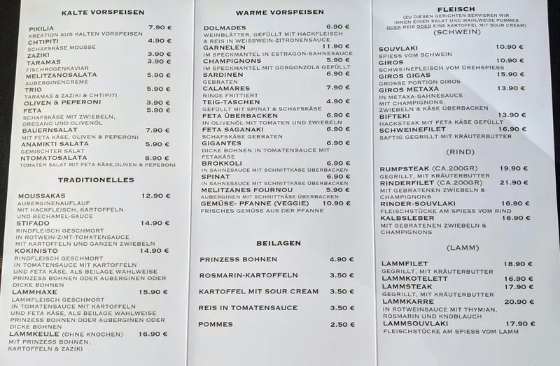 menu 0 of Restaurant Athen Poppenbüttel