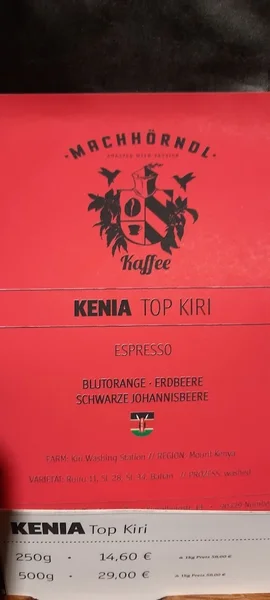 menu 2 of Machhörndl Kaffee
