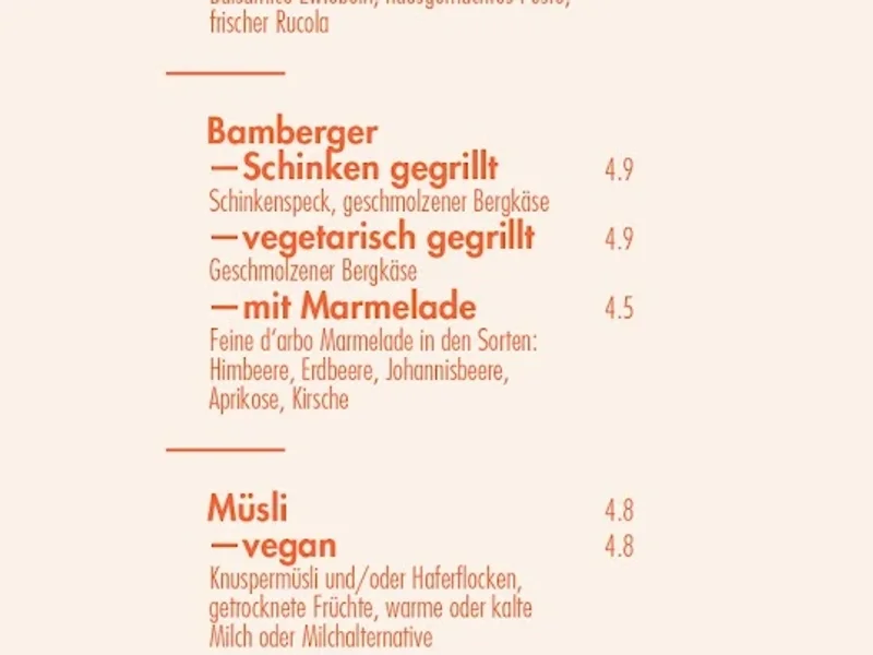 menu 0 of BERGBRAND Kaffeerösterei