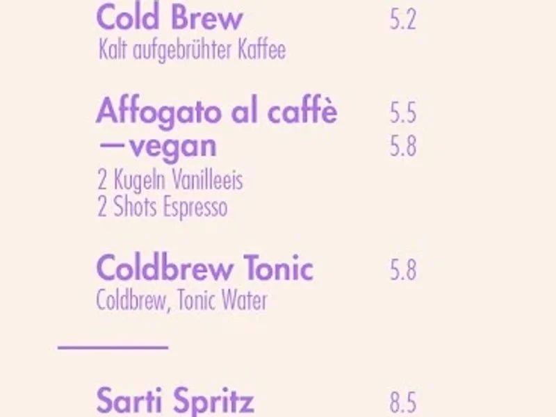 menu 2 of BERGBRAND Kaffeerösterei