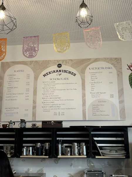 menu 2 of XOCO Café