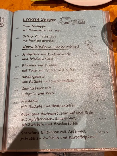 menu 0 of Wuppertaler Burgschänke
