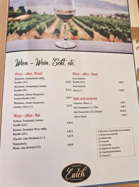 menu 2 of Landhaus Ewich / Wuppertal