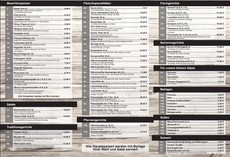 menu 0 of Restaurant Hügoloss