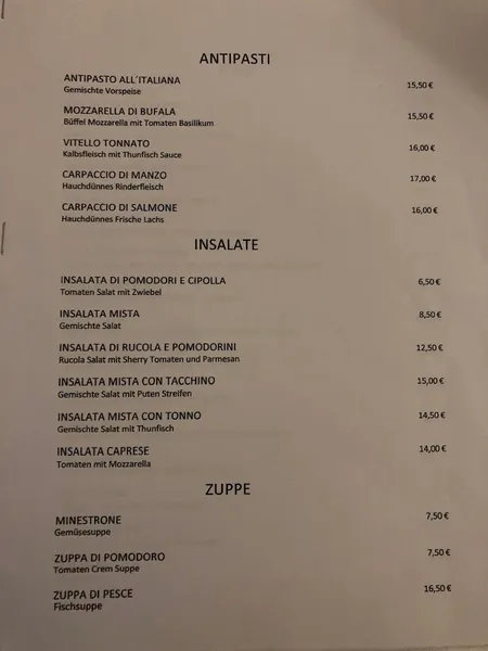 menu 0 of Al Casale Bellavista