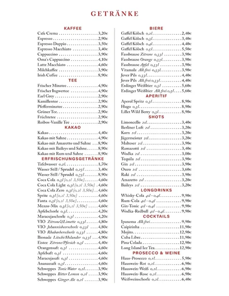 menu 0 of Oma's Küche