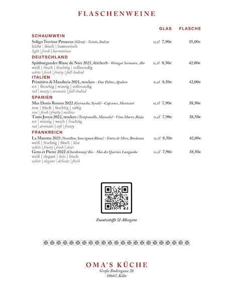 menu 2 of Oma's Küche