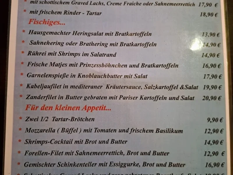 menu 1 of Restaurant Schmittchen