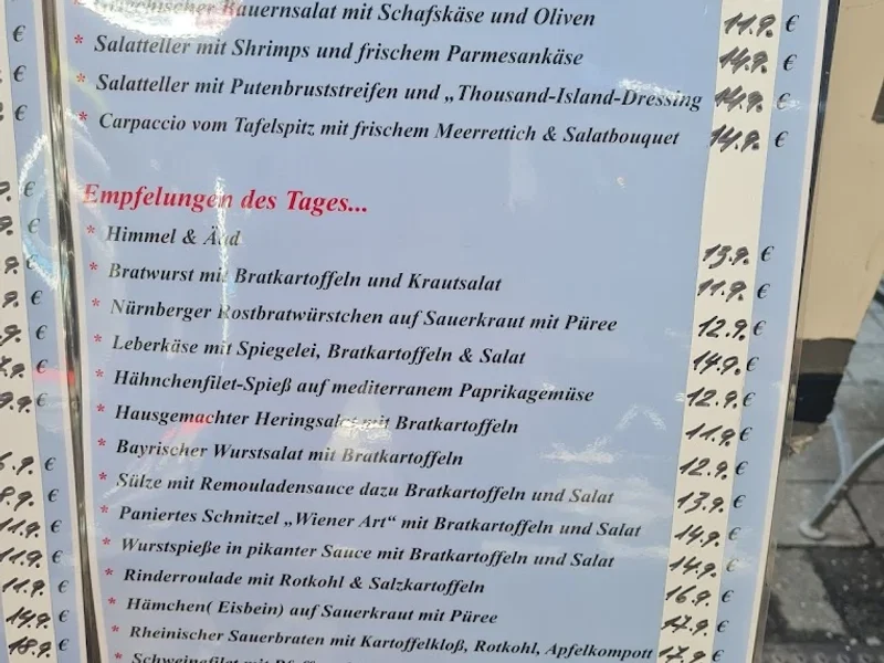 menu 2 of Restaurant Schmittchen