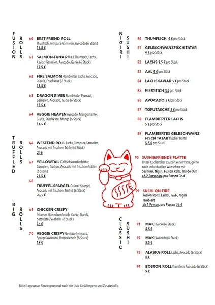 menu 0 of SAM - Sushi and Meat Neuperlach