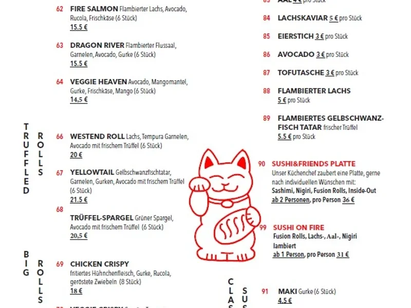 menu 0 of SAM - Sushi and Meat Neuperlach