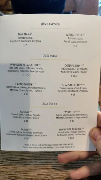 menu 2 of L.A. Signorina