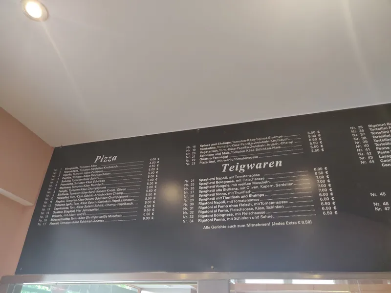 menu 2 of Pizzeria Vesuvio