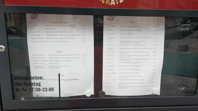 menu 0 of Bella Napoli