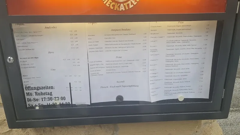 menu 1 of Bella Napoli