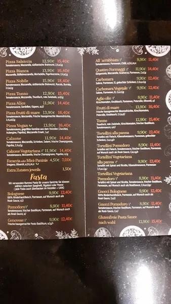menu 2 of Trattoria Nobile