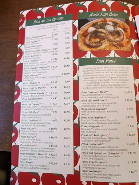 menu 0 of Il Pomodoro S-West