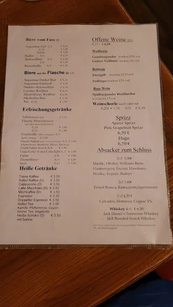 menu 0 of Wirtshaus Richel's