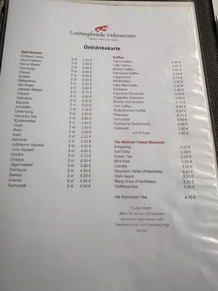 menu 0 of Finkenwerder Landungsbrücke