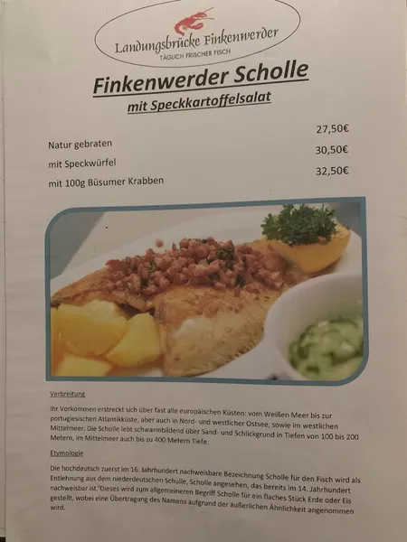 menu 2 of Finkenwerder Landungsbrücke