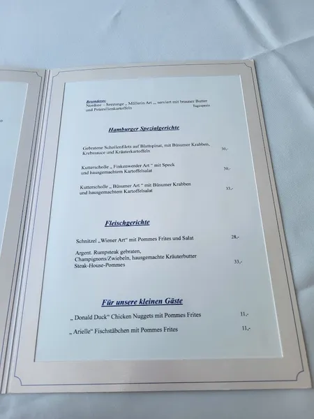 menu 0 of Finkenwerder Elbblick