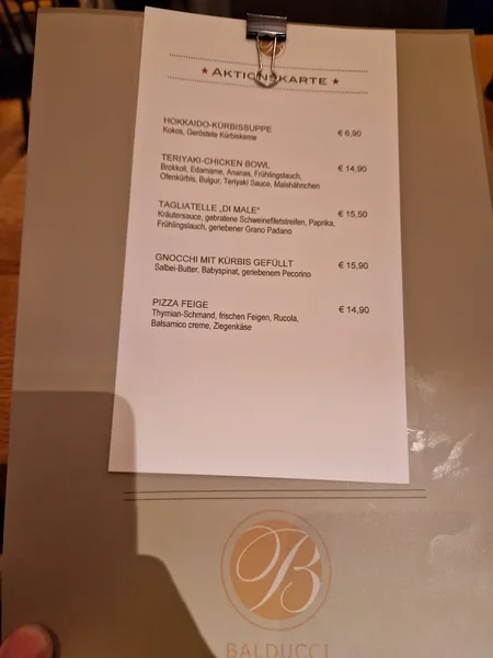 menu 2 of Balducci Barmbek